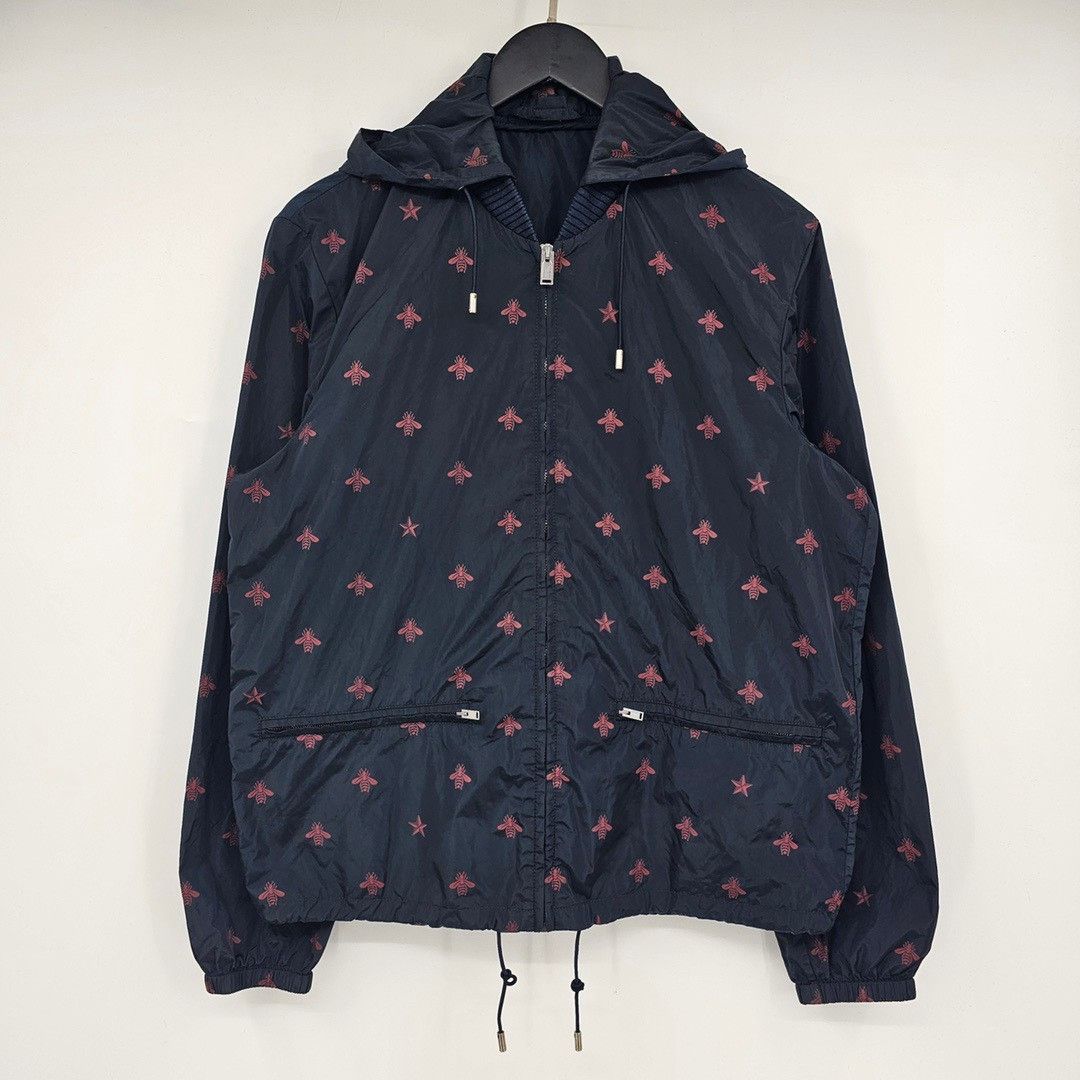 Gucci Gucci full-print bee hooded windbreaker Nextarrow-2412 Size US S / EU 44-46 / 1 - 1 Thumbnail
