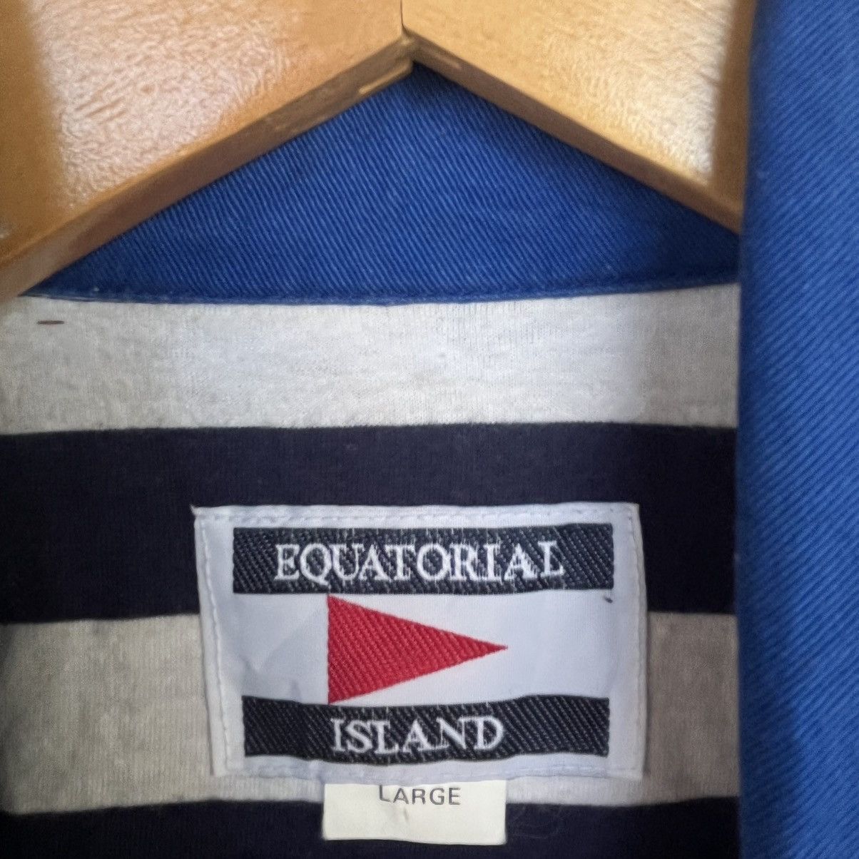 Other Vintage 90s Equatorial Island Zip Up Jacket Blue Colour Size US L / EU 52-54 / 3 - 6 Thumbnail