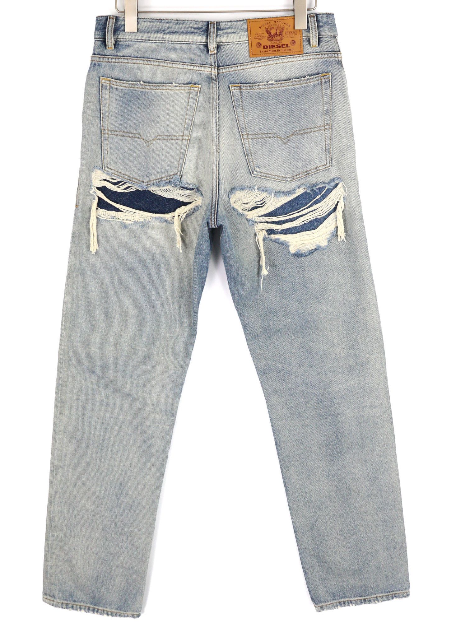 Diesel D-REKIV-Z 09C90 W32/L34 Distress Washed Denim 40391 Size US 32 / EU 48 - 2 Thumbnail