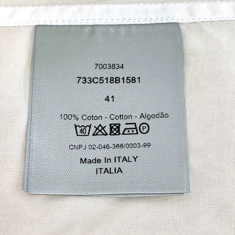 Dior Dior Size 41 White bee embroidered cotton lapel long-sleev Size US XXS / EU 40 - 7 Thumbnail