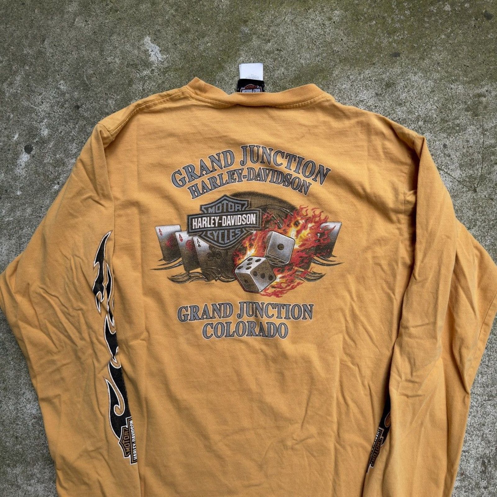 Harley Davidson Thrashed Faded Distressed Harley Shirt ERD Grunge Biker WCC Size US L / EU 52-54 / 3 - 6 Thumbnail