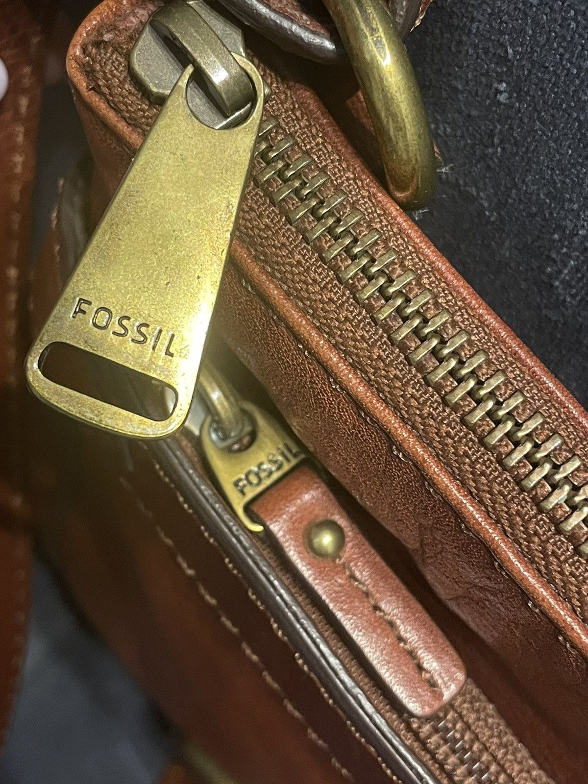 Fossil Fossil Key Per Crossbody Bag Brown Smooth Leather Small Size ONE SIZE - 7 Thumbnail