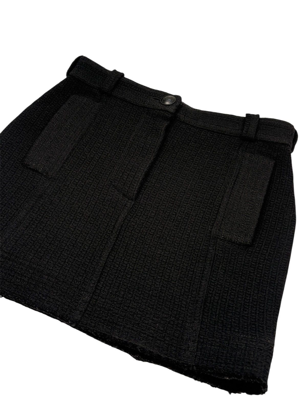 Chanel CHANEL SPORTS LINE 2008 BLACK WOOL TWEED MINI SKIRT 34 XS Size 25" / US 0 / IT 36 - 10 Thumbnail