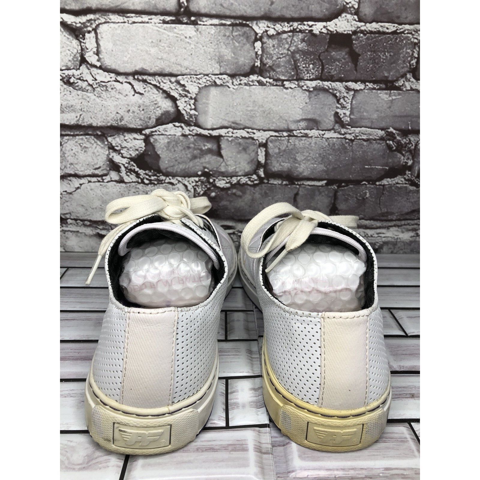 P.F. Flyers Pf Flyers White Leather Perforated Strap Lace Shoes Women Sz Size US 11 / IT 41 - 5 Thumbnail