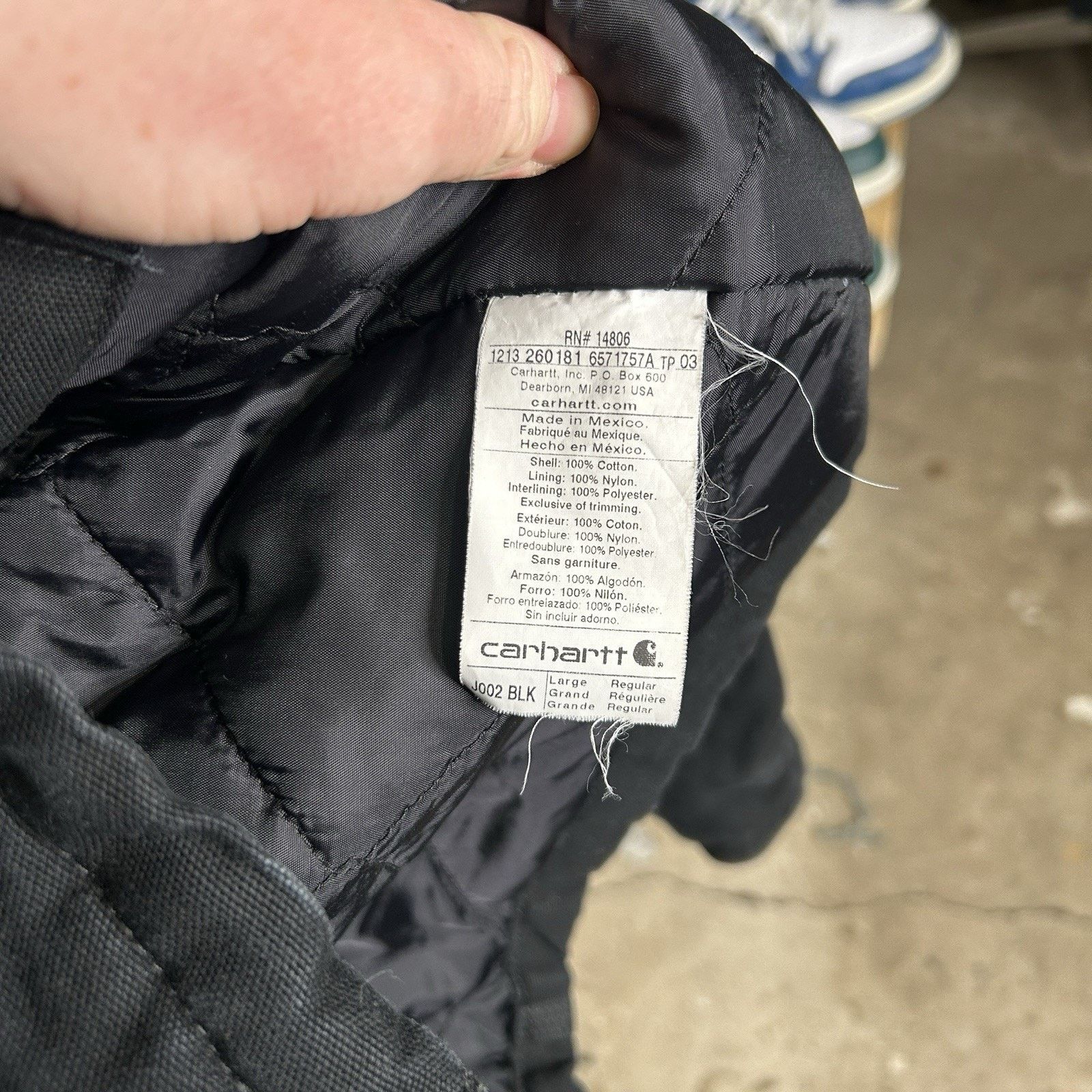 Carhartt Y2K Carhartt Quilt-Lined Artic Jacket “Black” J002 BLK Size US L / EU 52-54 / 3 - 12 Thumbnail
