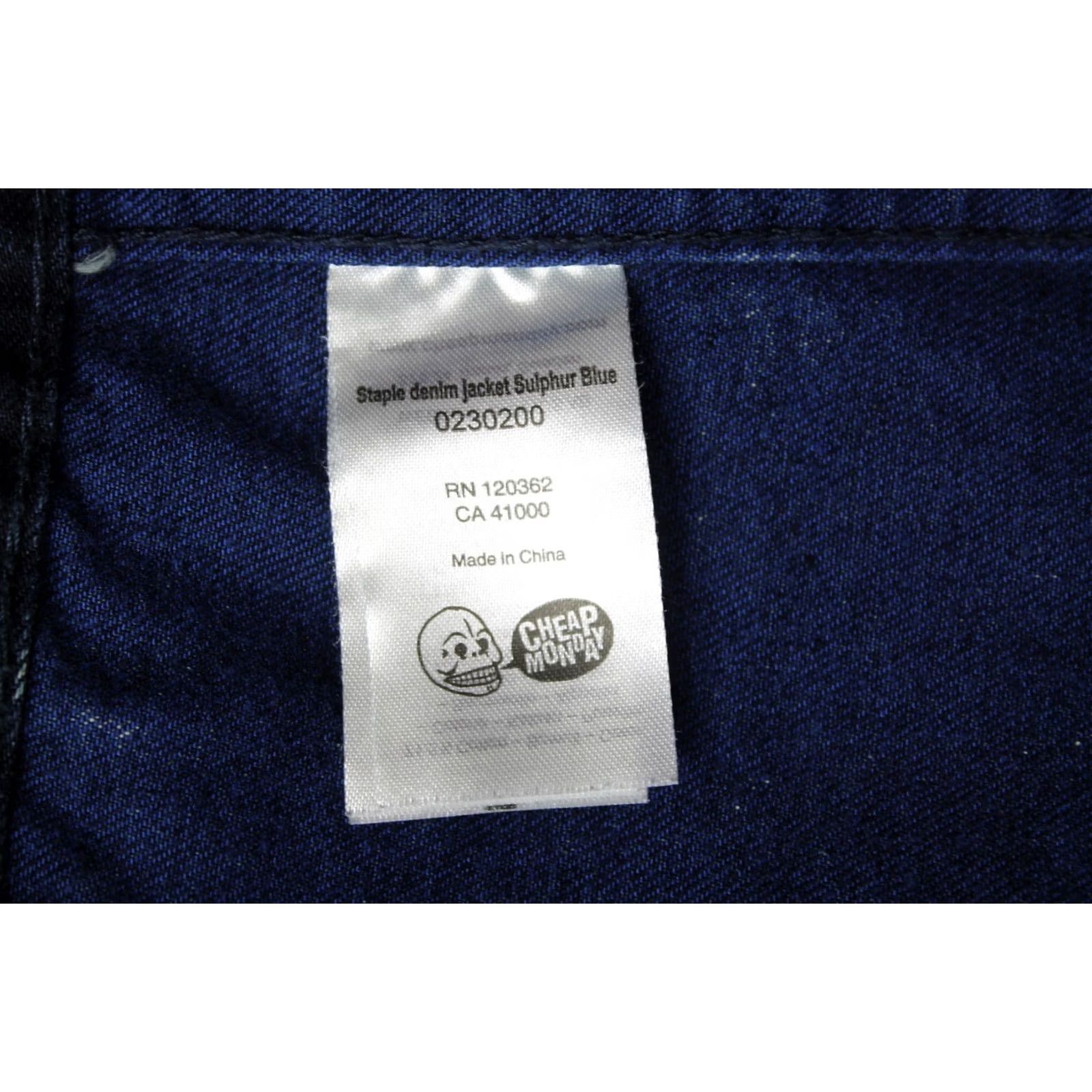 Cheap Monday Cheap Monday Stapie Denim Jacket Sulphur Blue Large Mens Button Up Polo Denim Jacket Size US L / EU 52-54 / 3 - 6 Thumbnail