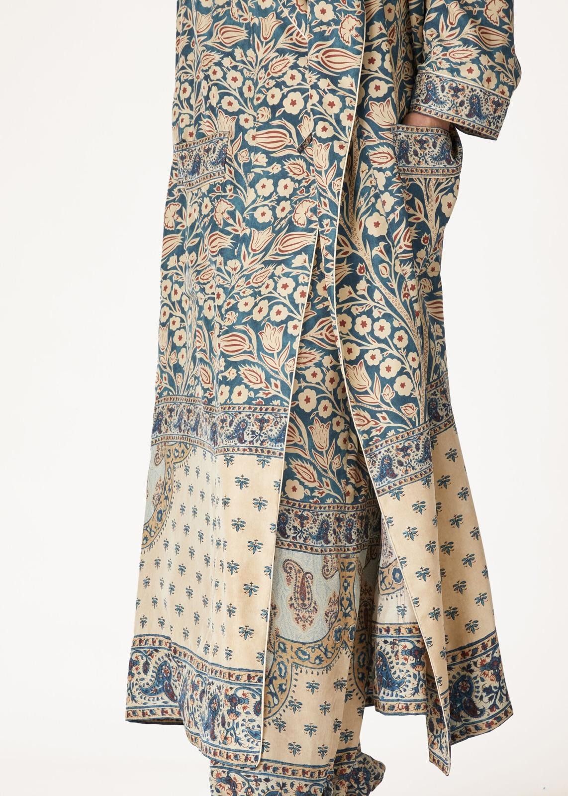 Loro Piana o1srvl11e0525 FAN8169 Silk Landry Coat in Multicolor Size XL / US 12-14 / IT 48-50 - 4 Thumbnail