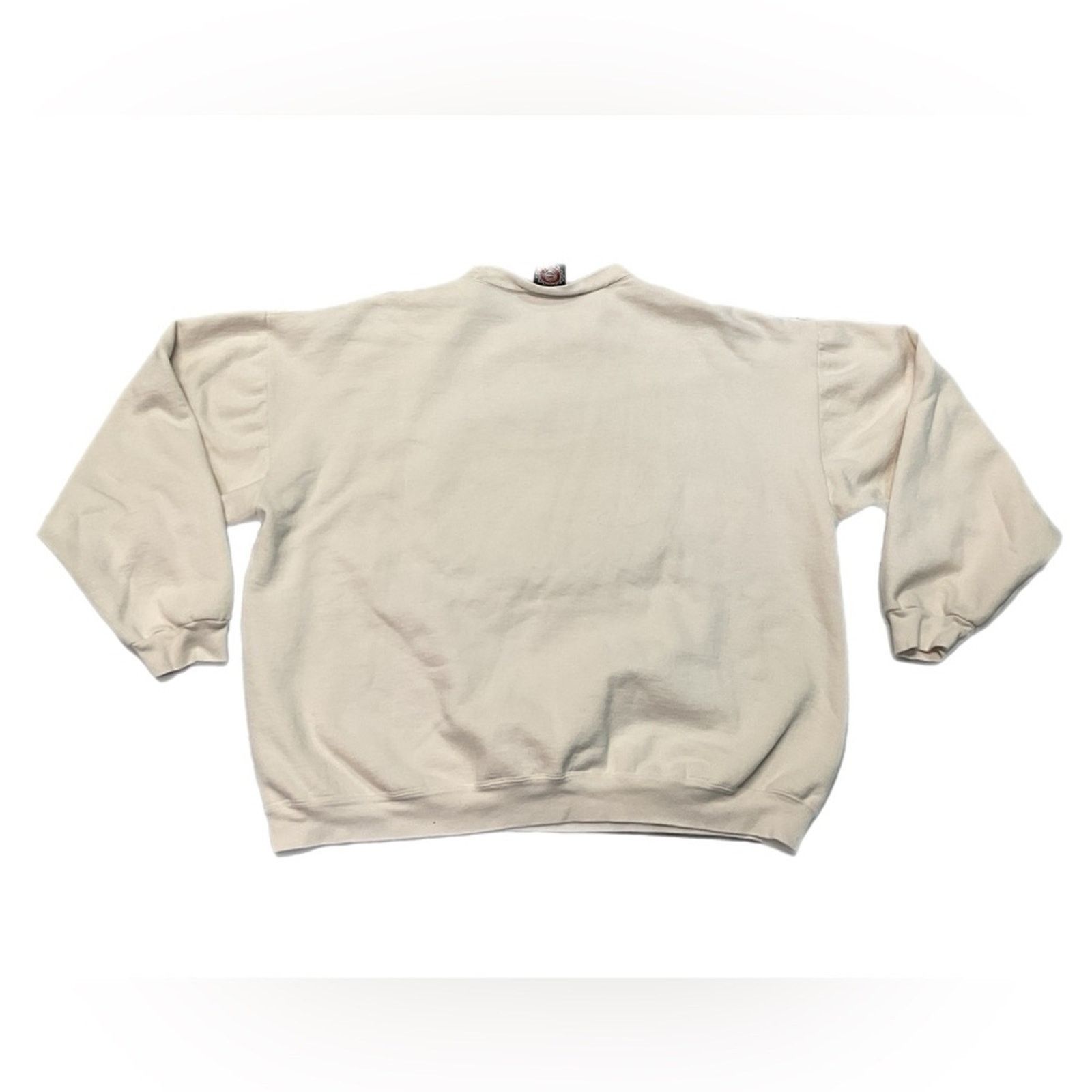 Harley Davidson Vintage 90’s Harley Davidson Embroidered Beige Sweatshirt Size US XL / EU 56 / 4 - 2 Thumbnail