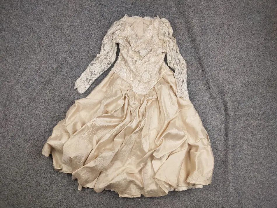 Vintage 80's Phun Shirts lace Dress Button made in usa