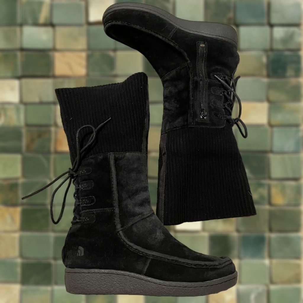 The North Face The North Face Womens Black Suede Fold Over Sweater Winter Snow Boots 6 Moccasin Size M / US 6-8 / IT 42-44 - 1 Thumbnail
