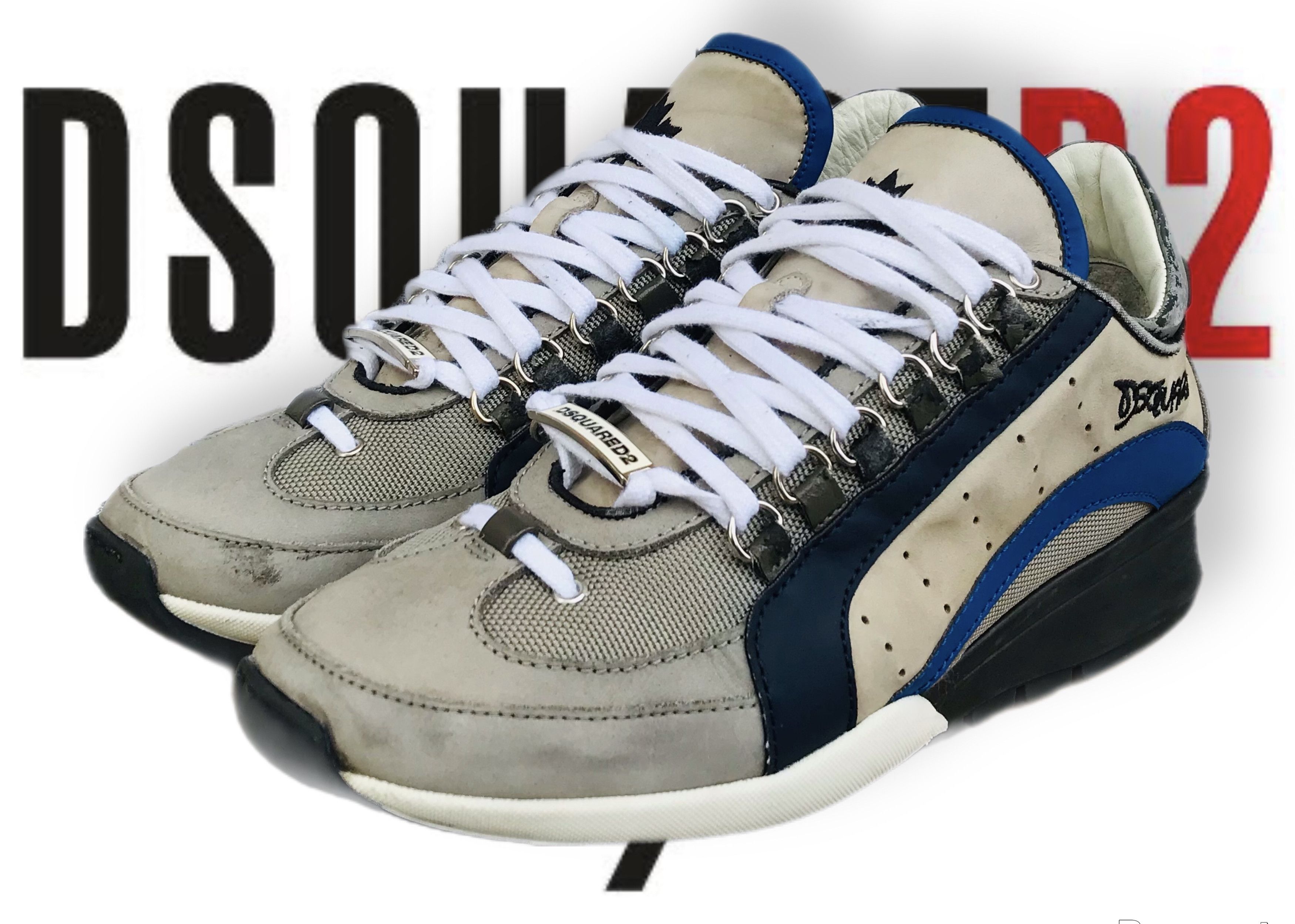Dsquared2 Dsquared2 Kick it 1964 Men's Low Top Leather Shoes Vintage Size US 8 / EU 41 - 1 Thumbnail