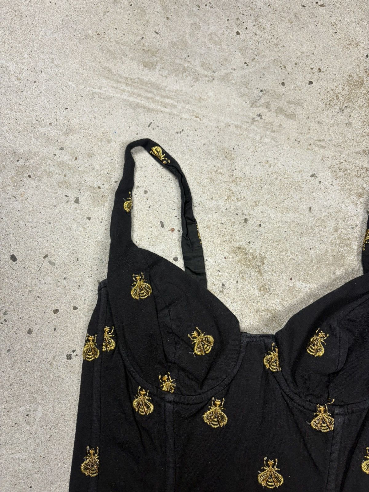 Dior FW 1992 Christian Dior Boutique Black Corset Bees Top Size S / US 4 / IT 40 - 7 Thumbnail