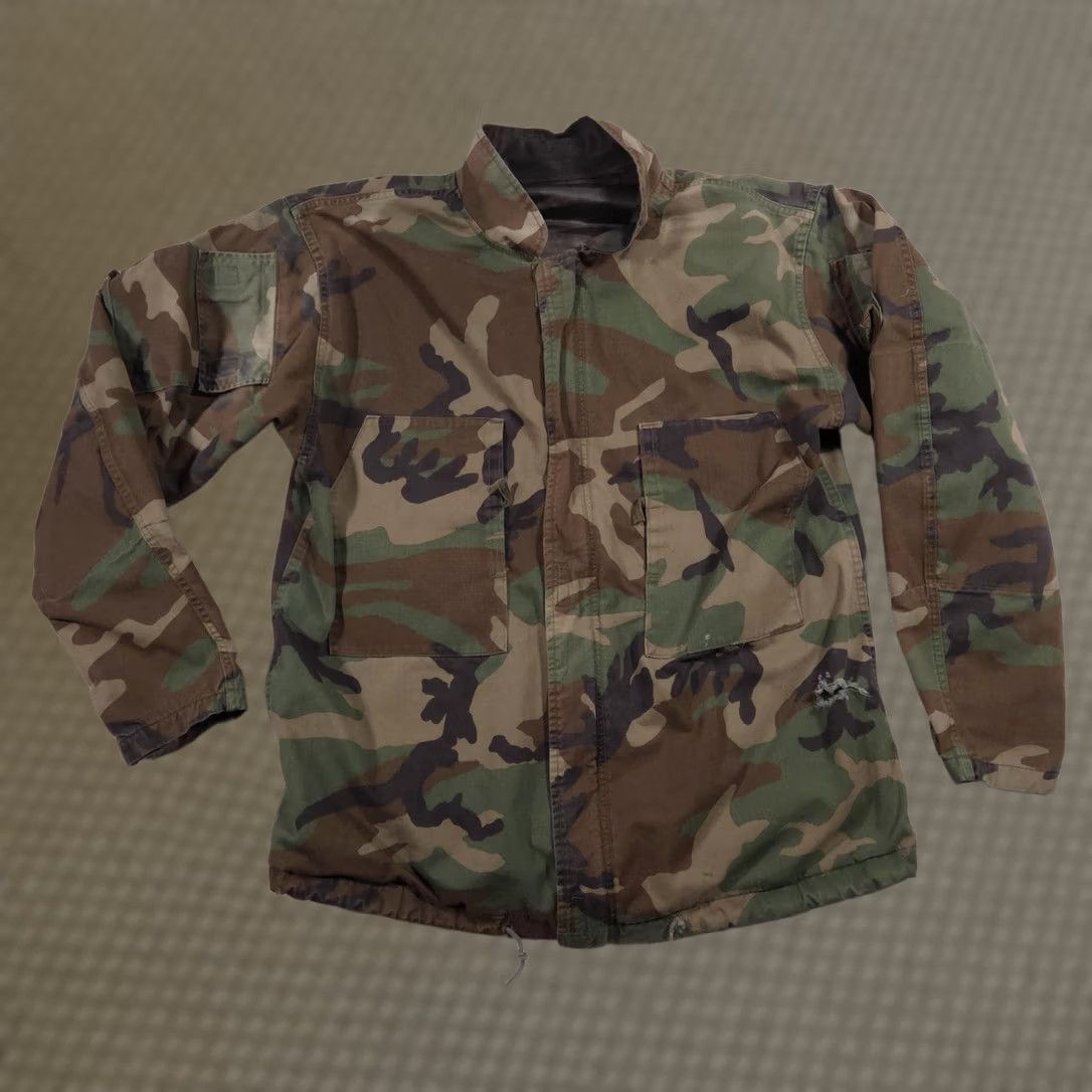 Vintage VINTAGE Isratex Jacket Mens M Woodland Camo Military Cotton-Blend Full Zip Pockets 80s Mens Size US M / EU 48-50 / 2 - 1 Thumbnail