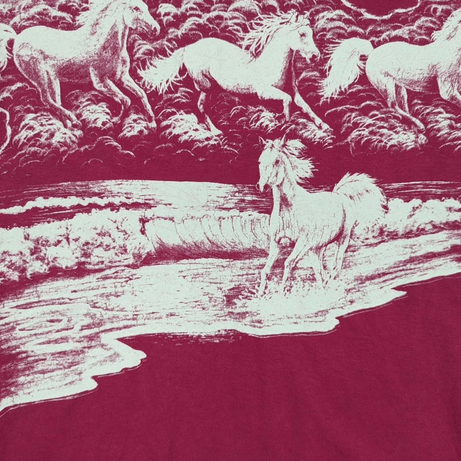 Vintage Vintage 90's WESTERN SUN Horse Animal Graphic T-Shirt Size L / US 10 / IT 46 - 6 Thumbnail