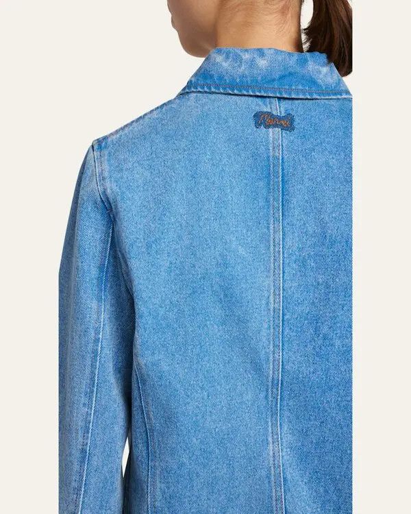 Marni o1w1db11125 Baby Simple Denim Jacket in Blue Size XL / US 12-14 / IT 48-50 - 6 Thumbnail