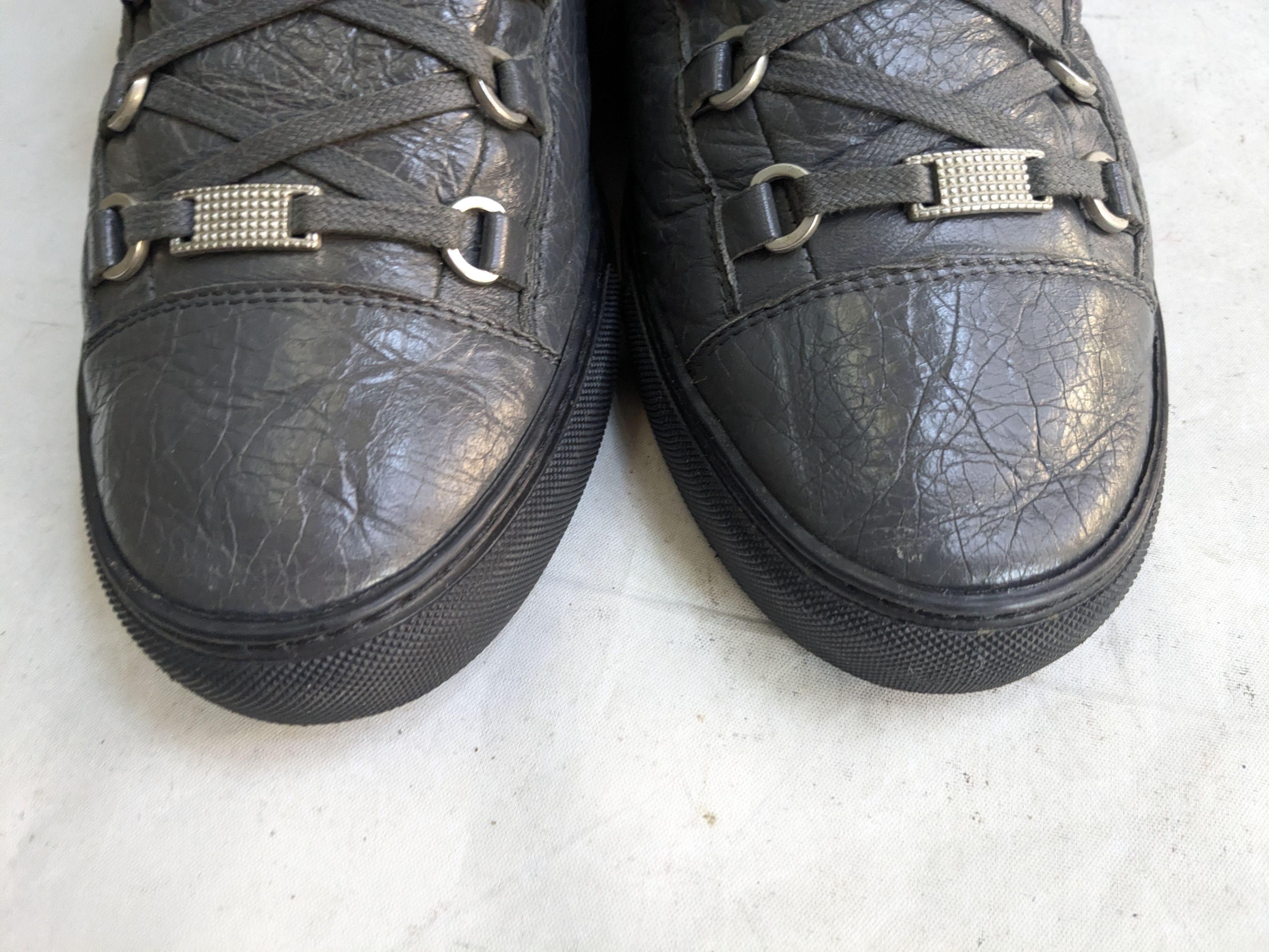 Balenciaga Balenciaga Arena Gray Black 12 High Tops Leather Size US 12 / EU 45 - 2 Thumbnail