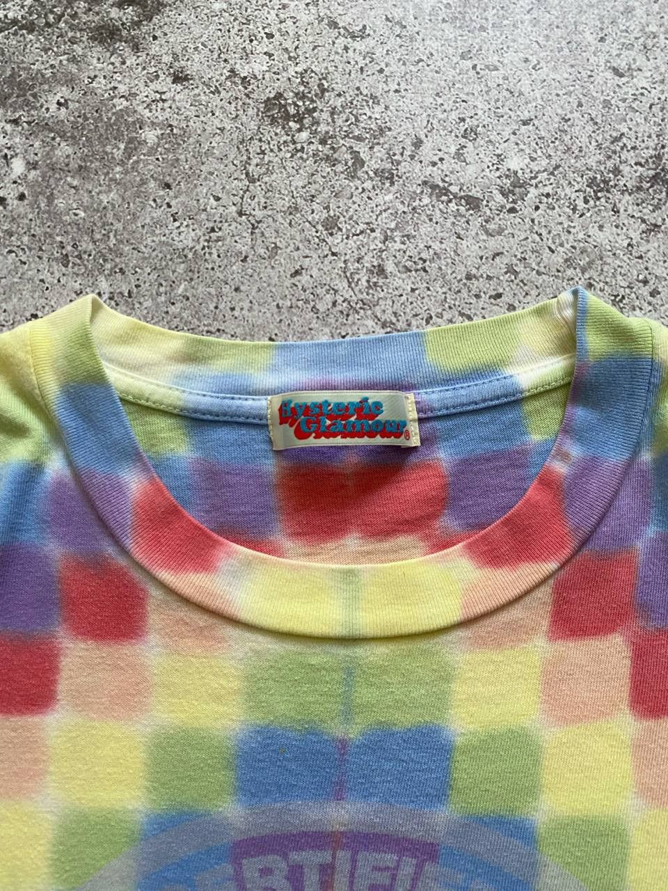 Hysteric Glamour × Vintage RARE 90s HYSTERIC GLAMOUR CERTIFIED EMERGENCY TIE DYE TEE Size US S / EU 44-46 / 1 - 5 Thumbnail