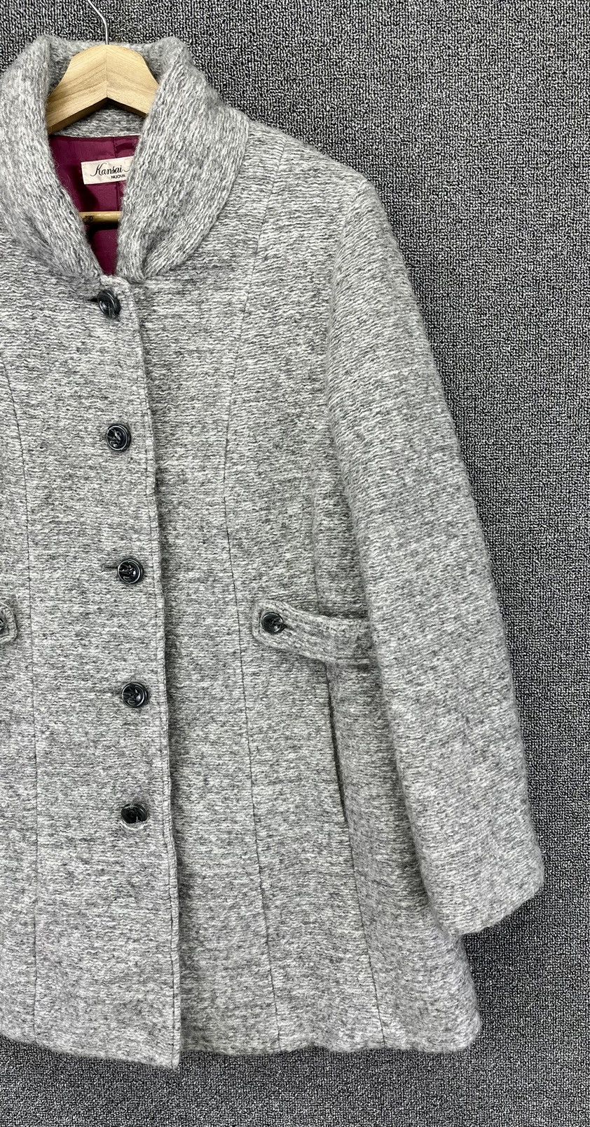Japanese Brand Vintage Kansai Yamamoto Button Up Wool Long Jacket Size M / US 6-8 / IT 42-44 - 4 Thumbnail