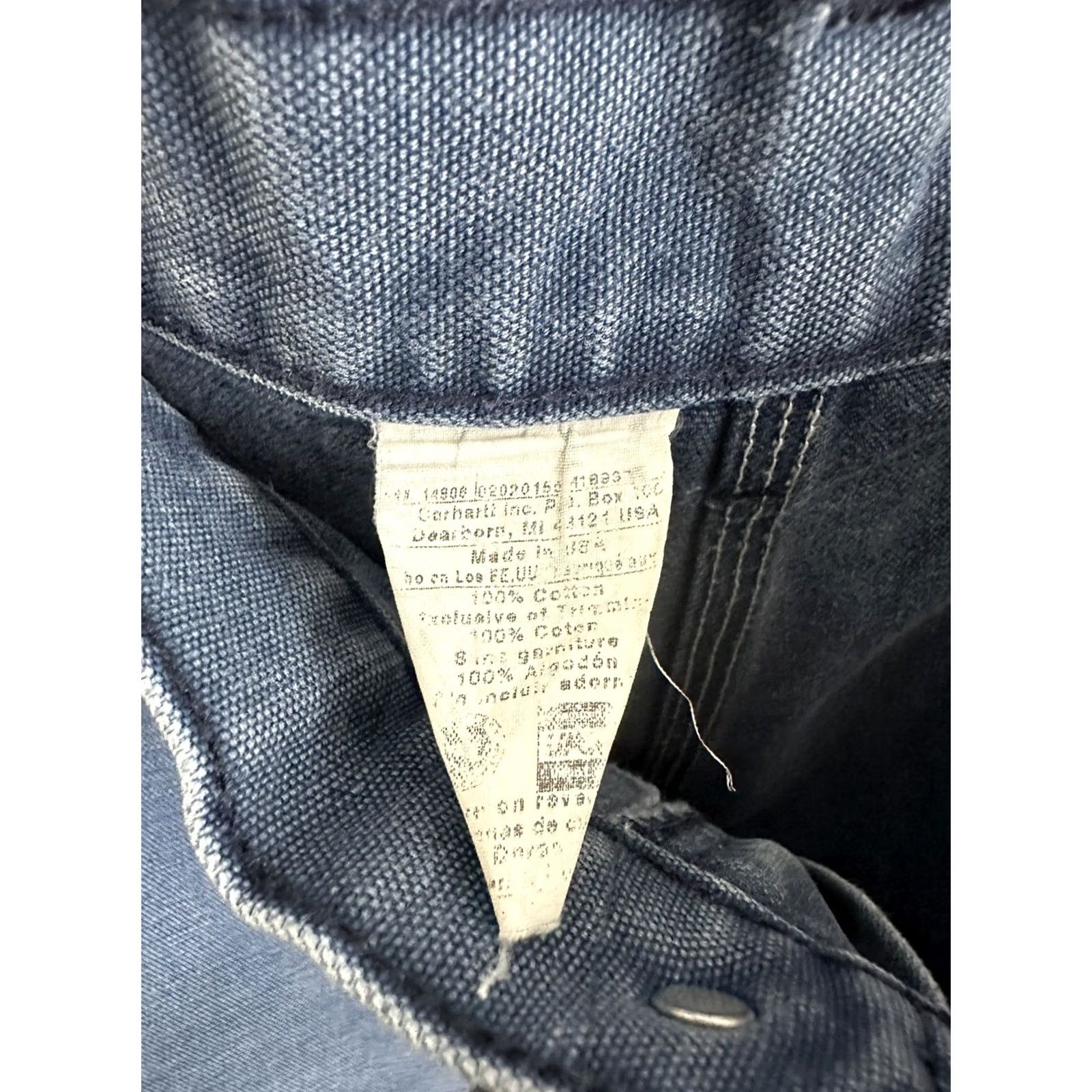Carhartt VINTAGE Carhartt Double Knee Faded Blue Canvas Workwear Pants 34 x 32 Mens Carpenter Denim/Canvas Style Size US 34 / EU 50 - 4 Thumbnail