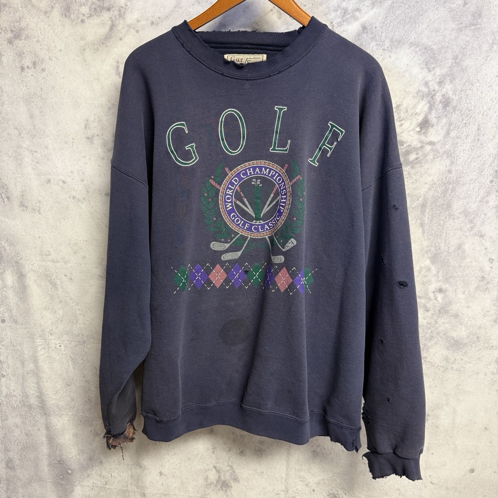 Vintage Vintage Golf Sweatshirt Mens XL Galt Sand Crew Neck USA Size US XL / EU 56 / 4 - 1 Thumbnail