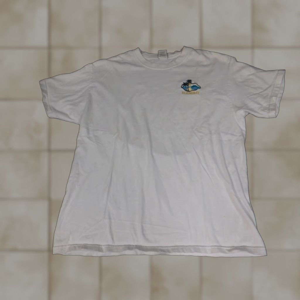 Hanes Hanes White Logo Graphic Hawaii Mens Shirt L Short Sleeve Crew Neck Cotton Blend T-Shirt Vintage No (All Seasons) Size L Mens Size US L / EU 52-54 / 3 - 1 Thumbnail