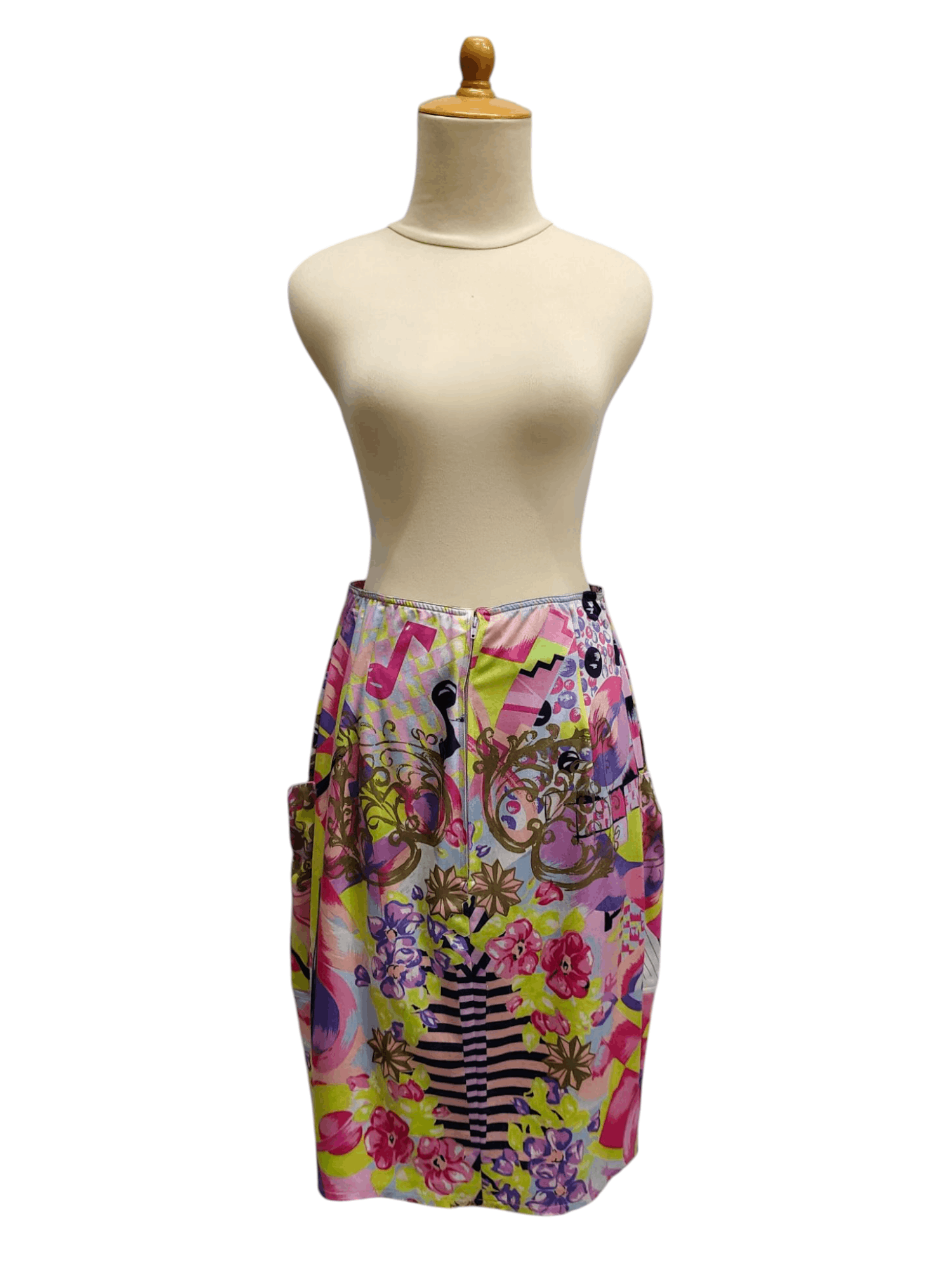 Versace ARCHIVE❤️‍🔥80s Gianni Versace Psychedelic Baroque Art Skirt Size 30" / US 8 / IT 44 - 11 Thumbnail