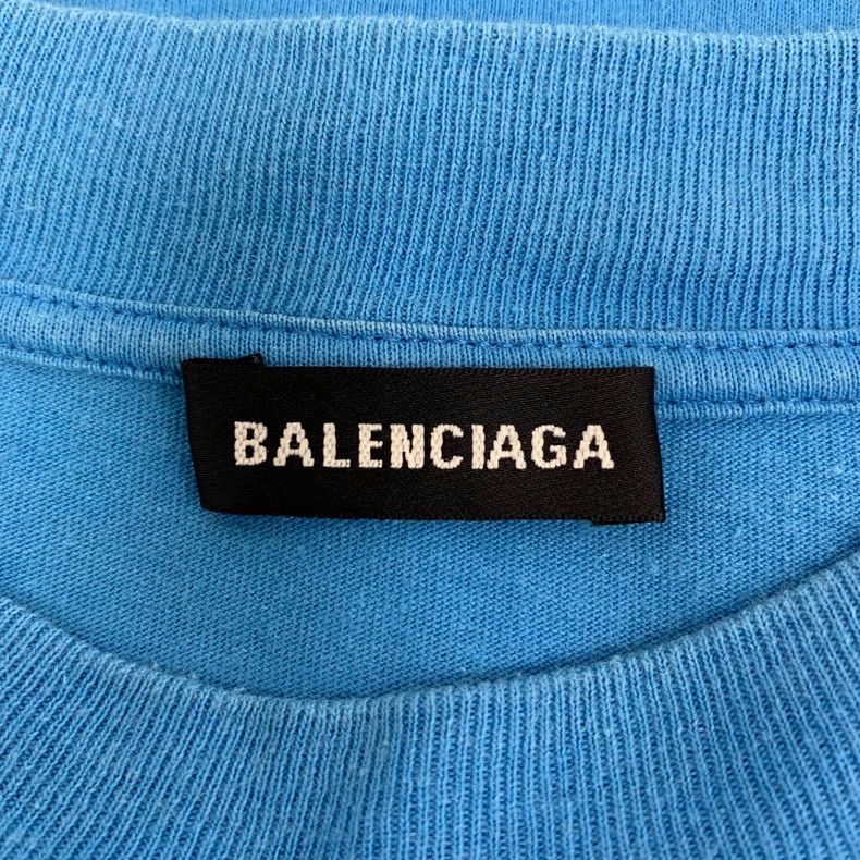Other Balenciaga Blue logo monogrammed embroidered cotton crew n Size US M / EU 48-50 / 2 - 5 Thumbnail