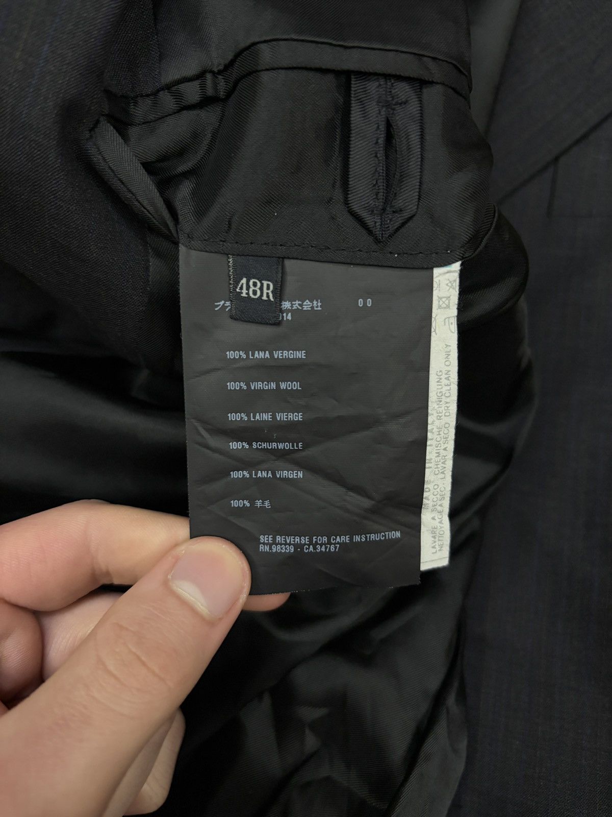 Prada Prada Milano Wool Blend Blazer Suit Jacket Men's Sz 48R Gray Size 48R - 4 Thumbnail