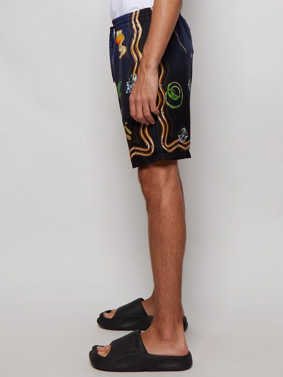 Casablanca o1mle0326 Drawstring Shorts Casa Club Nuit in Multicolor Size US 28 / EU 44 - 4 Thumbnail