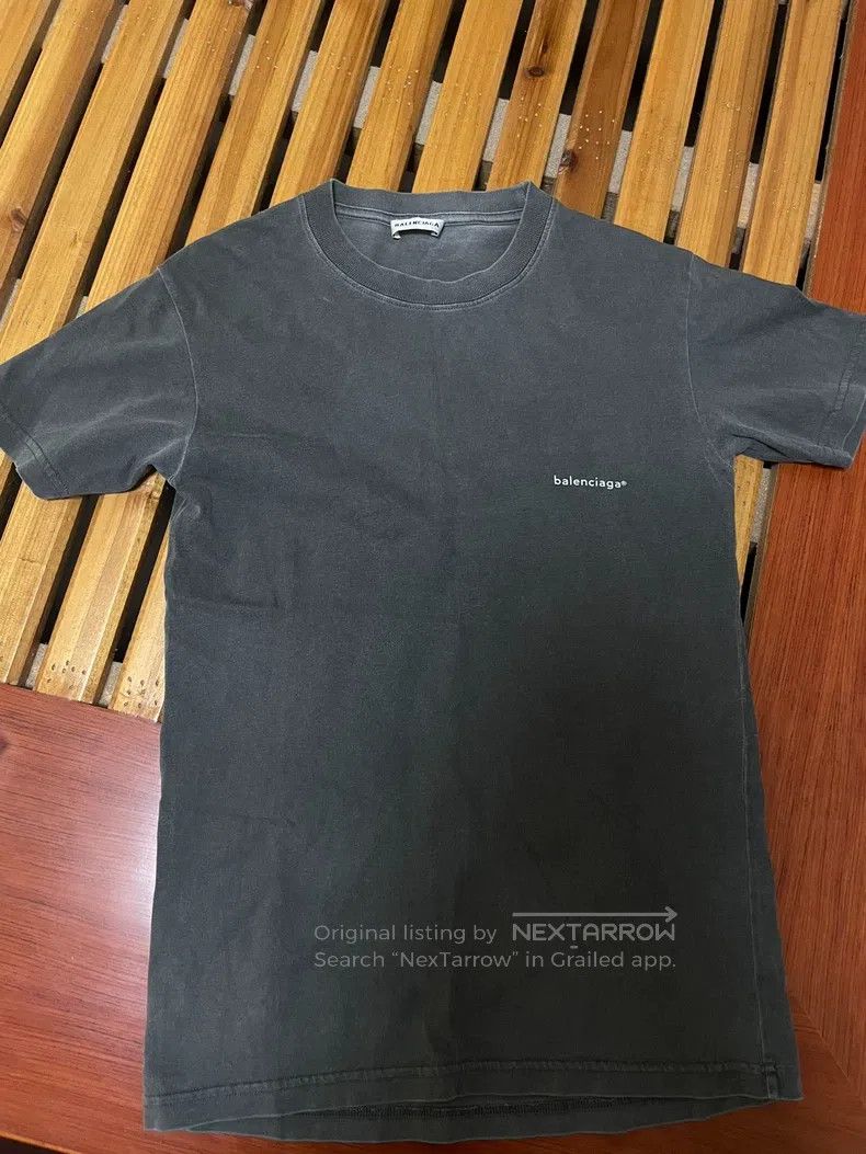 Balenciaga Balenciaga Distressed short-sleeved T-shirt Size US XS / EU 42 / 0 - 1 Thumbnail