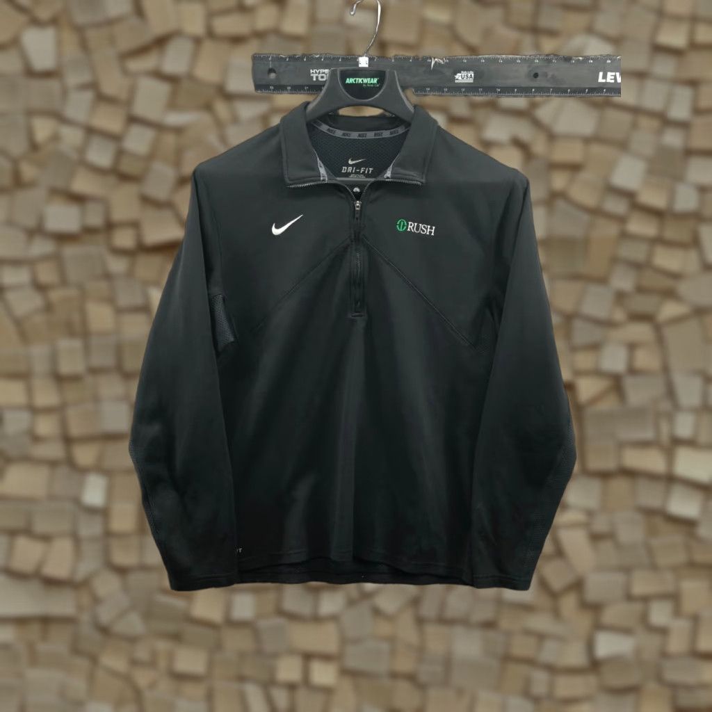 Nike Nike Dri-Fit Pullover Sweatshirt Mens L Long Sleeve Hooded Pockets Black Nike Sportswear Logo Regular Fit 90s? Size US L / EU 52-54 / 3 - 1 Thumbnail