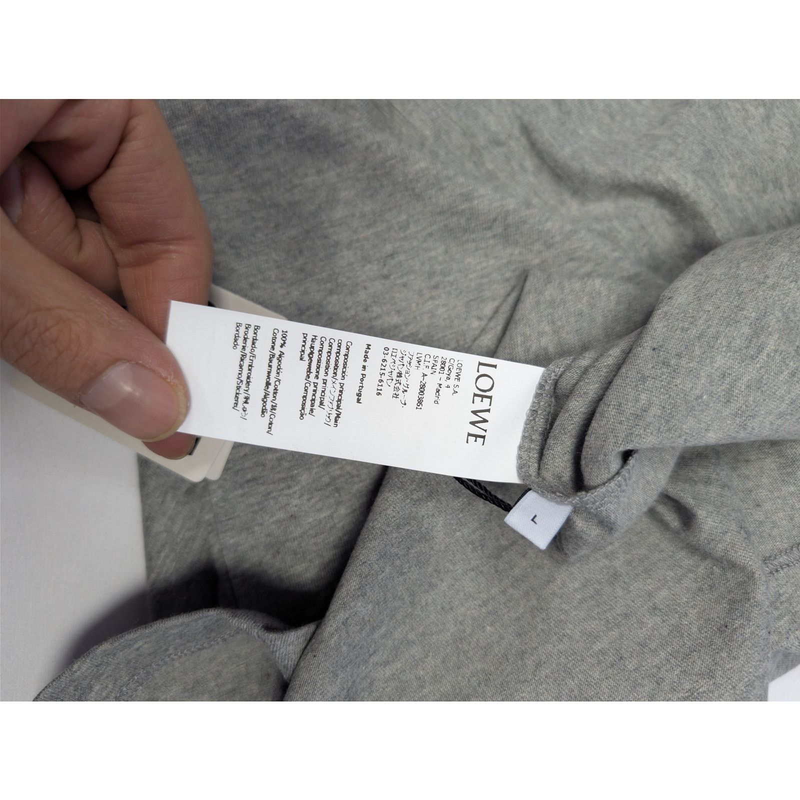 Loewe o1rshd1 Anagram-embroidered Cotton T-shirt in Grey Size US L / EU 52-54 / 3 - 18 Thumbnail