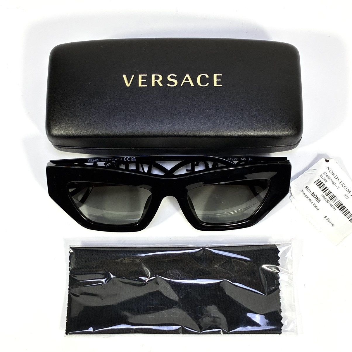 Versace Versace 53mm Irregular Sunglasses VE4432U 523211 Black NEW Size ONE SIZE - 12 Thumbnail
