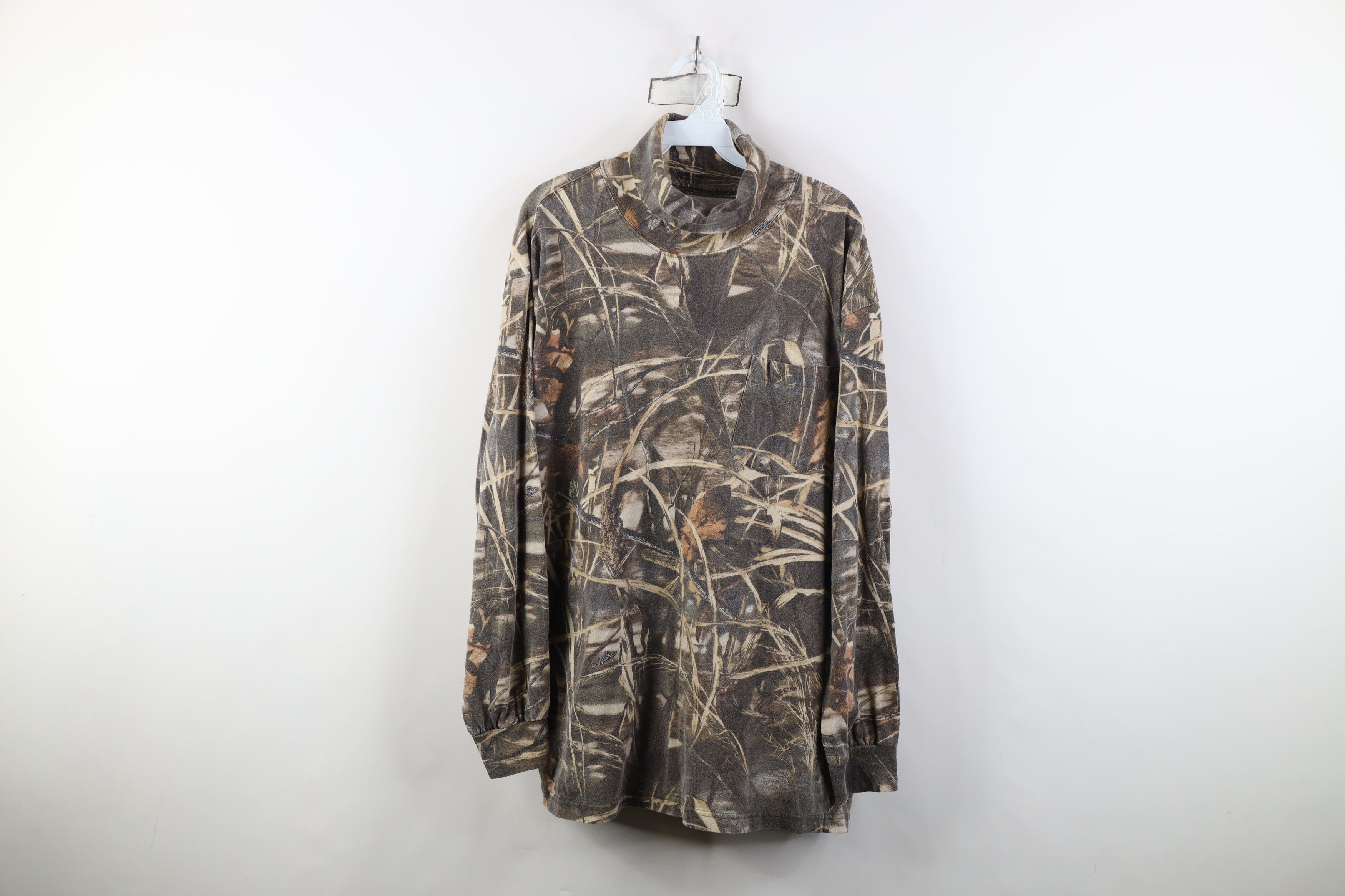 Cabelas Vintage Cabelas Camouflage Long Sleeve Turtleneck T-Shirt Size US XL / EU 56 / 4 - 1 Thumbnail