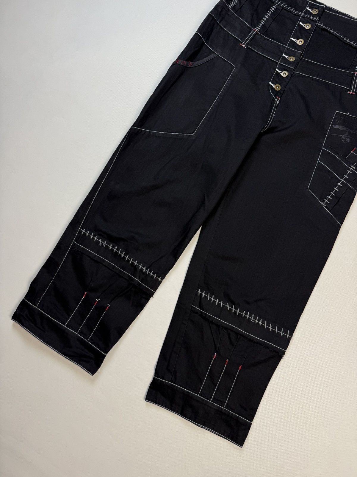 Cop Copine Cop Copine Avant-Garde Y2K High Rise Wide Leg Pants Trousers Size 30" / US 8 / IT 44 - 3 Thumbnail