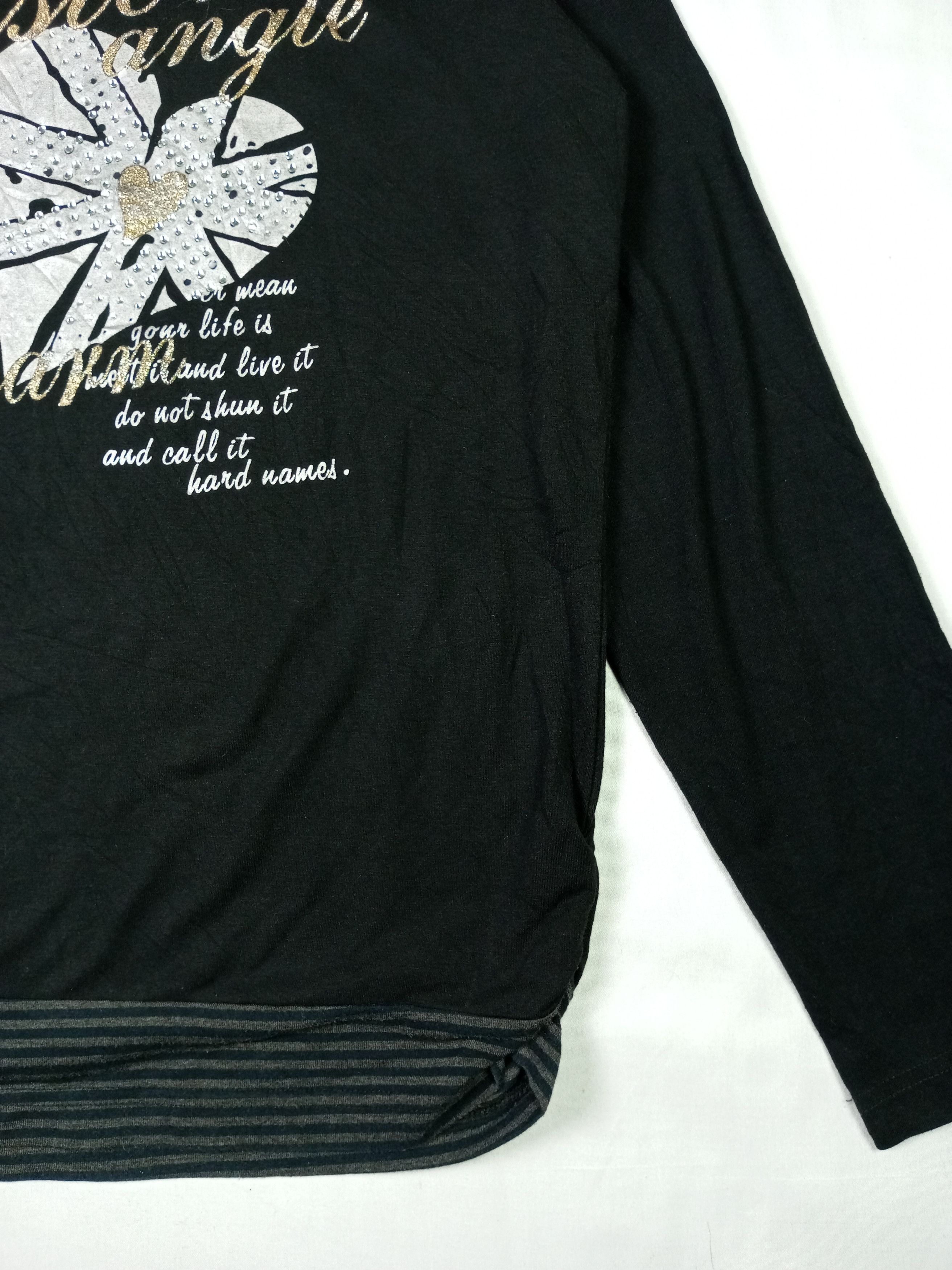 Japanese Brand Japanese brand - Longsleeve Hoodie Poem T Shirt Issey style Size L / US 10 / IT 46 - 5 Thumbnail