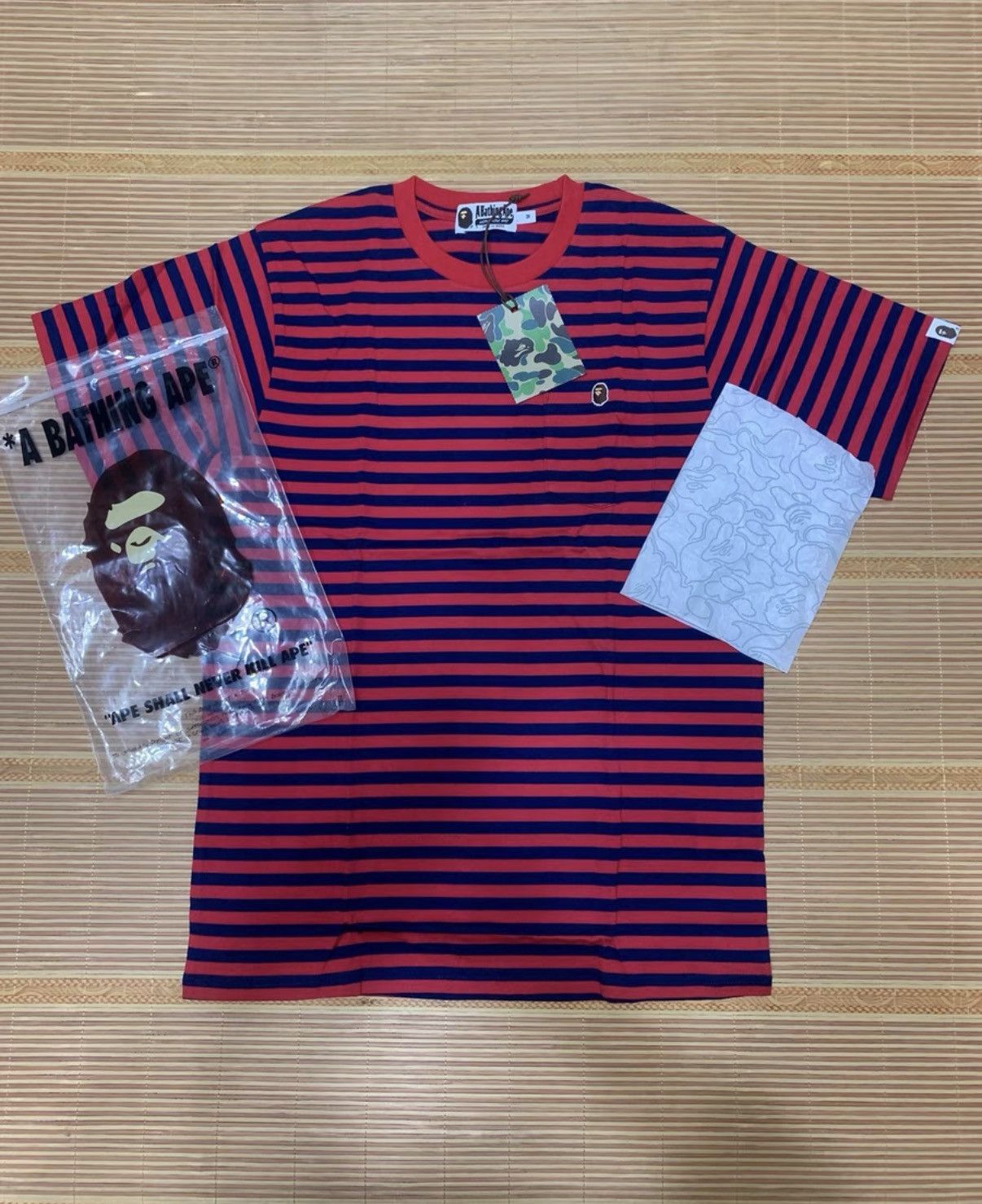 Bape BAPE OG Nigo era striped short-sleeve tee Size US M / EU 48-50 / 2 - 1 Thumbnail