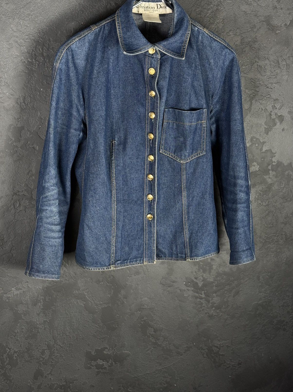 Dior Vintage CHRISTIAN DIOR BOUTIQUE Embroidered Denim Jacket Size M / US 6-8 / IT 42-44 - 8 Thumbnail