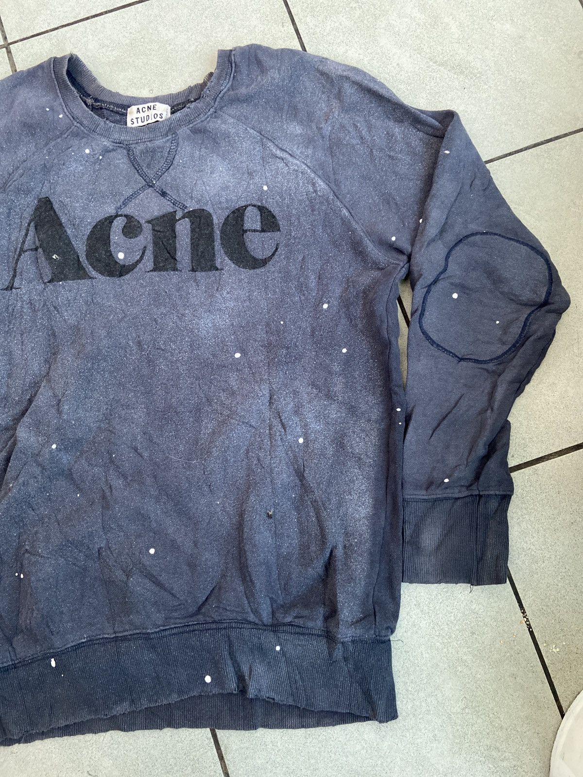 Acne Studios Acne Studios Spray Paint Splatter Distressed Crewneck Size US L / EU 52-54 / 3 - 7 Thumbnail
