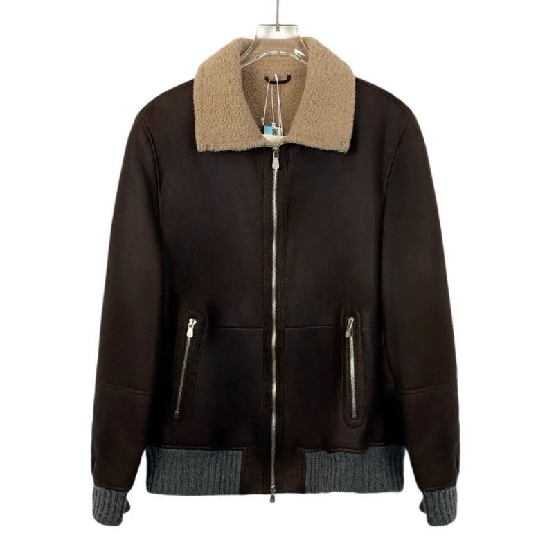 Brunello Cucinelli Brunello Cucinelli Brown Leather Jacket XS Size US XS / EU 42 / 0 - 1 Thumbnail