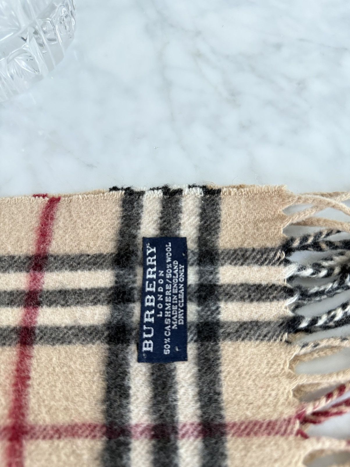 Burberry Burberry Camel Nova Check Scarf Wool Made in England Size ONE SIZE - 4 Thumbnail