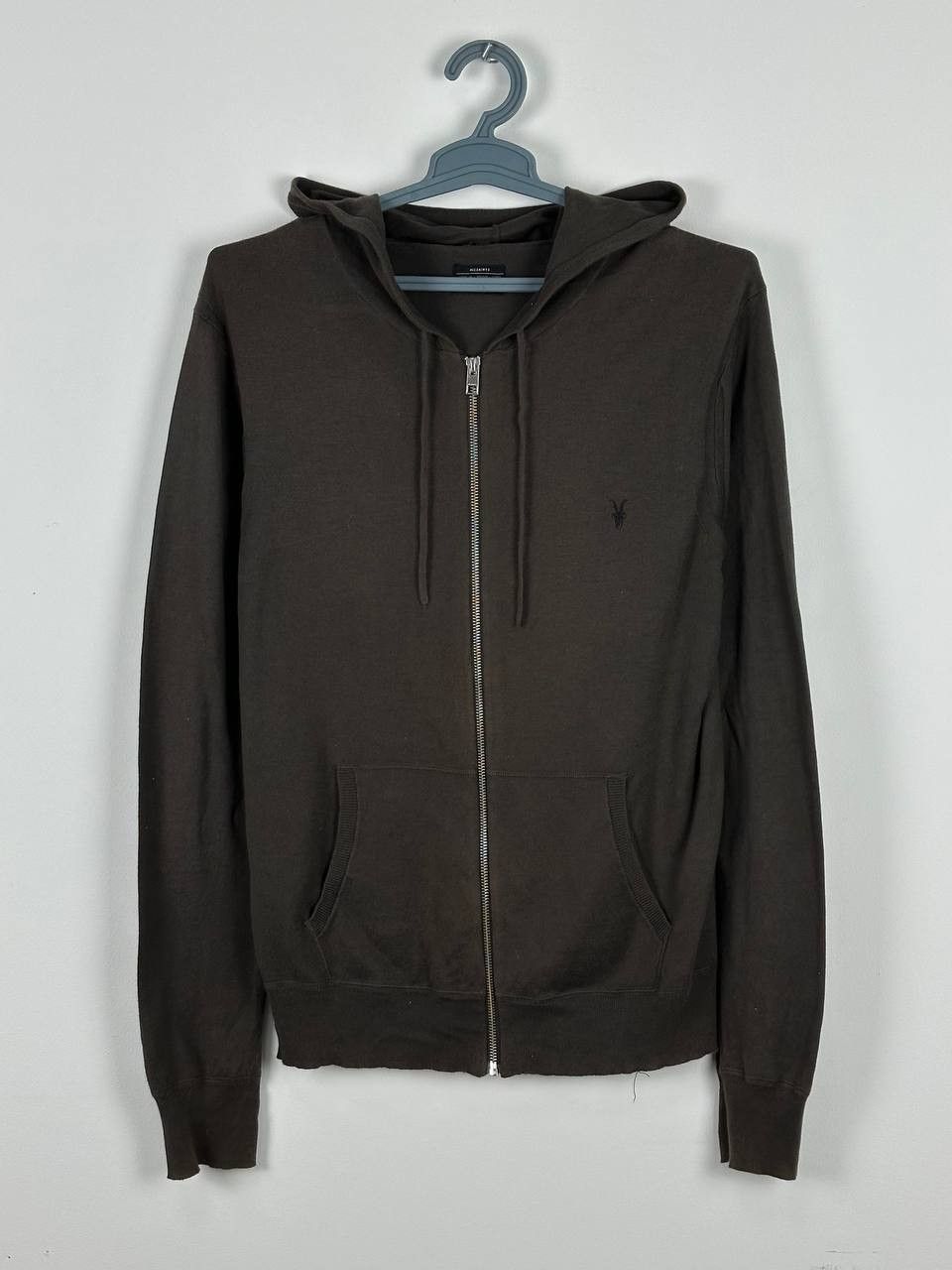 Allsaints Vintage Allsaints Zip Up Hoodie Sweatshirt Basic Logo Hype Size US L / EU 52-54 / 3 - 1 Thumbnail