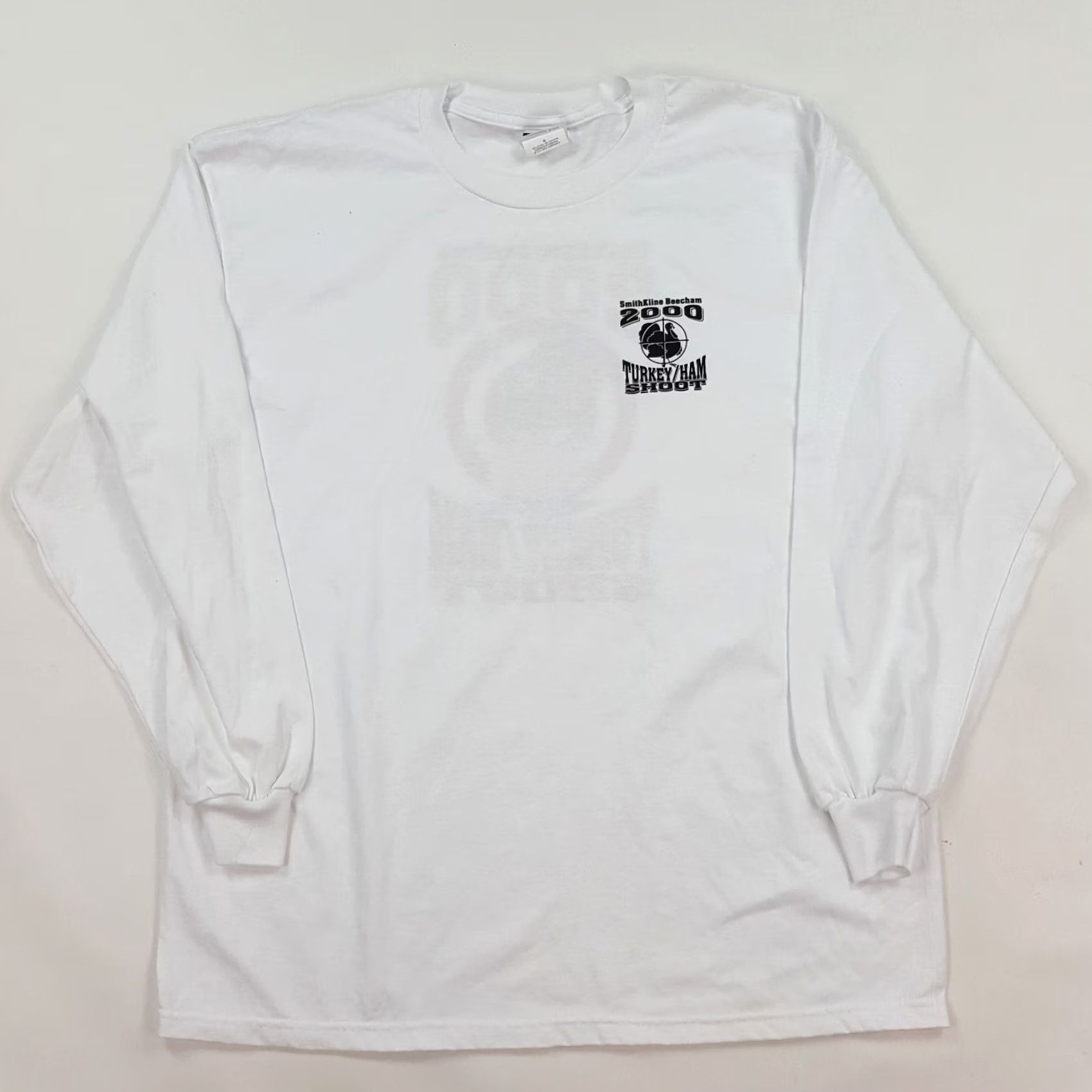 Jerzees VINTAGE Jerzees Turkey Shoot Hunting T-Shirt Men XL White 90s Y2K Outdoor Graphic Print Shirt Size US XL / EU 56 / 4 - 2 Thumbnail