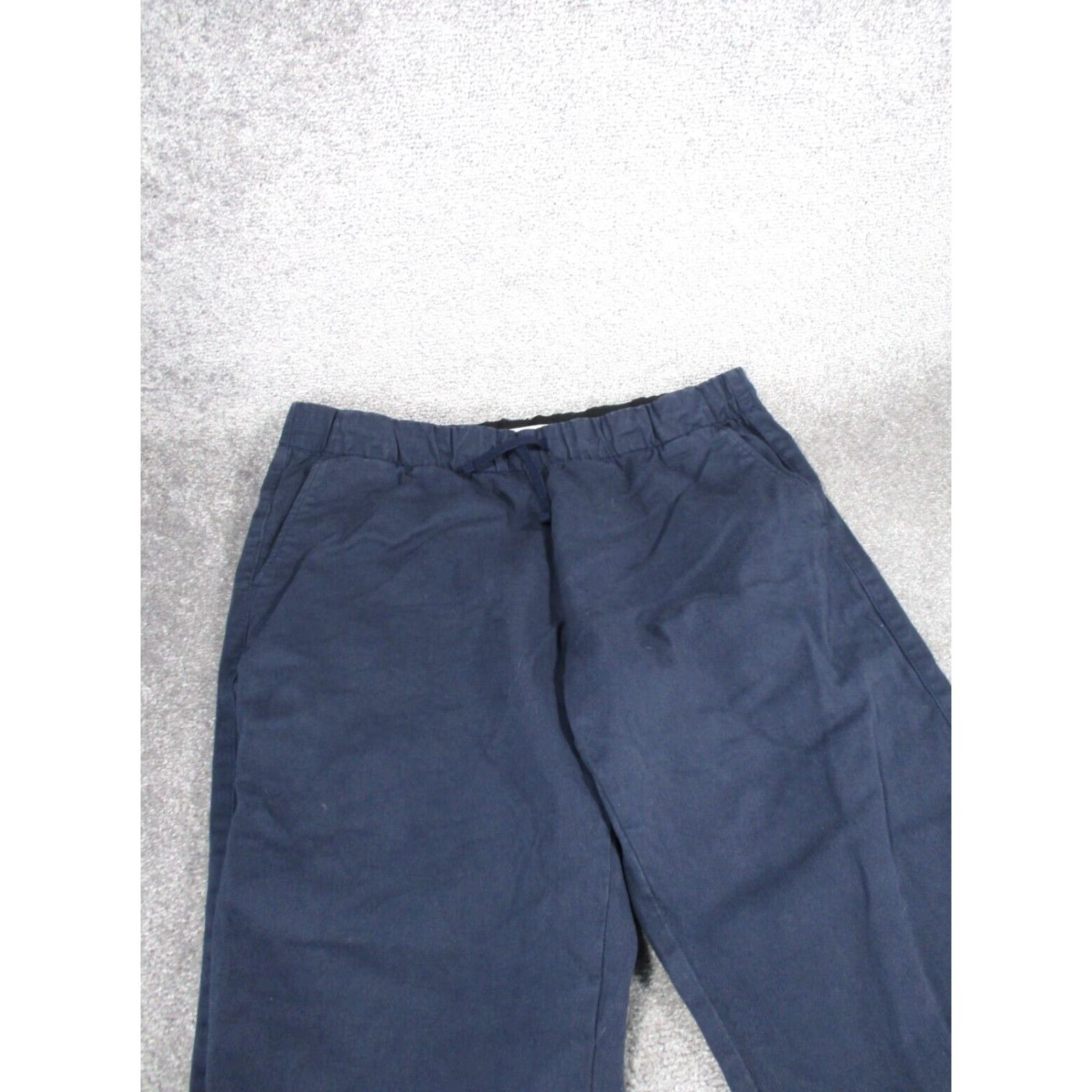 Everlane EVERLANE Pants XL Navy Blue Organic Cotton Twill Chino Drawstring Regular Fit Mens Size US 36 / EU 52 - 3 Thumbnail