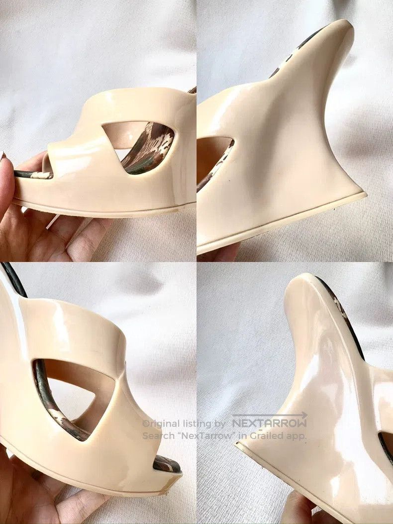 Vivienne Westwood Vivienne Westwood Beige asymmetric wedge high-heeled sanda Size US 4.5 / IT 34.5 - 7 Thumbnail