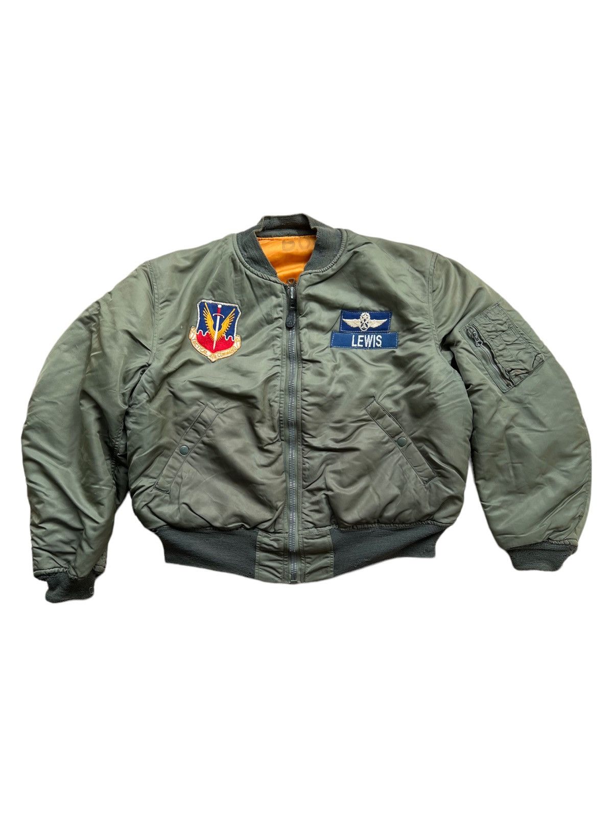 Alpha Industries VERY RARE VINTAGE JACKET FLIGHT BOMBER MA 1 ALPHA INDUSTRIES Size US L / EU 52-54 / 3 - 1 Thumbnail