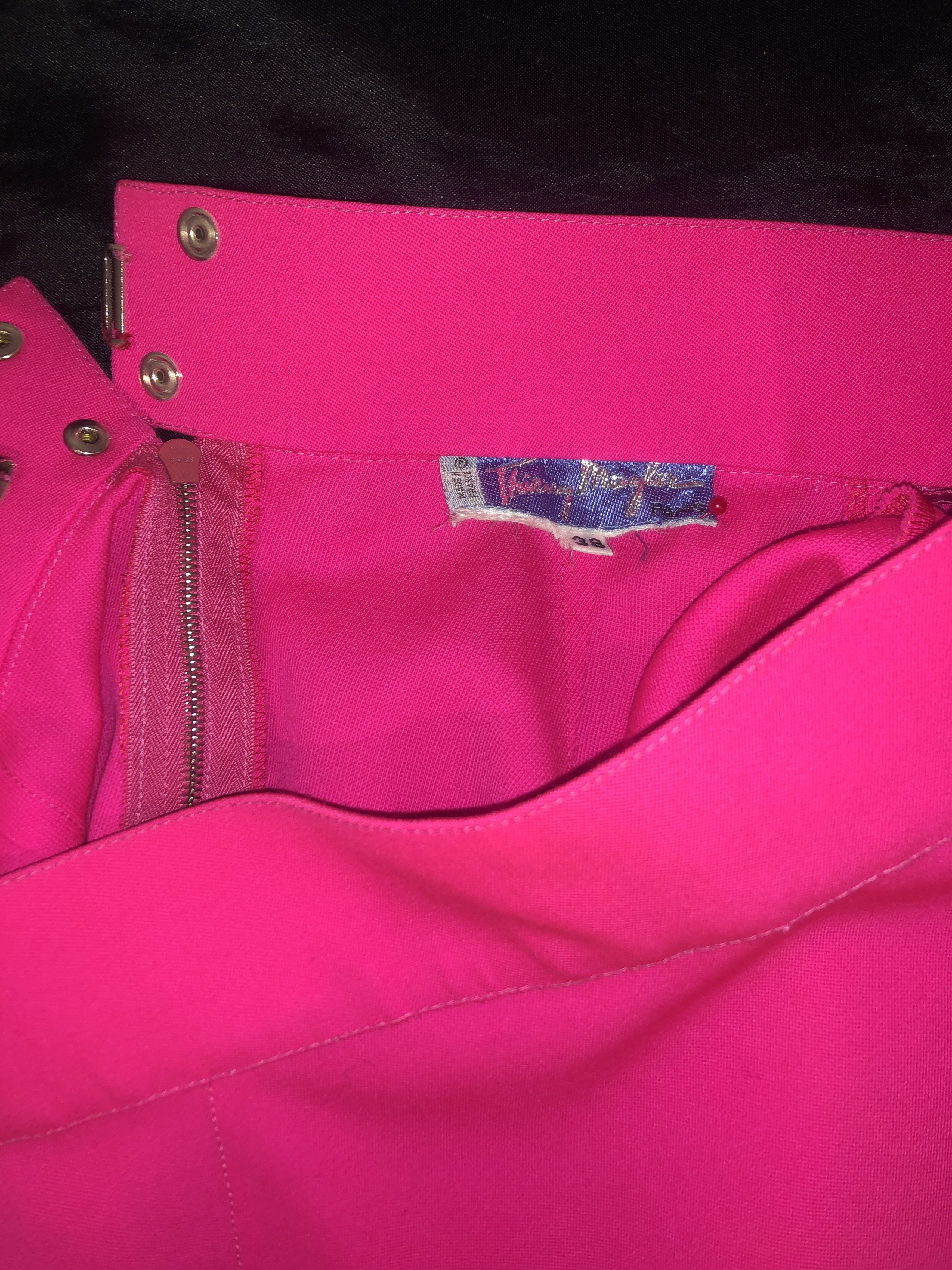 Thierry Mugler Fluo Pink Skirt Suit Size M / US 6-8 / IT 42-44 - 8 Thumbnail