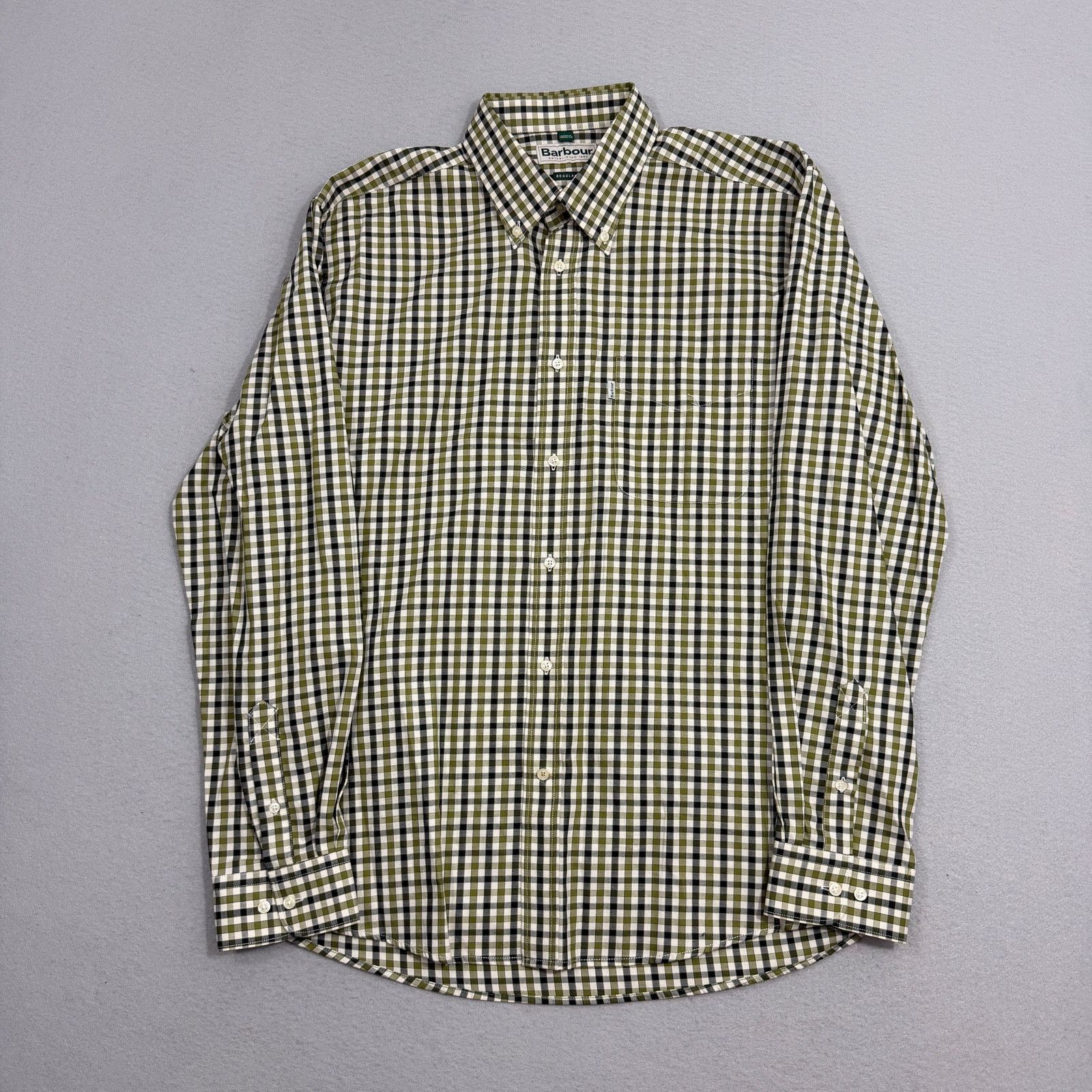 Barbour Barbour Button Down Shirt Medium Green Plaid Long Sleeve Size US M / EU 48-50 / 2 - 1 Thumbnail