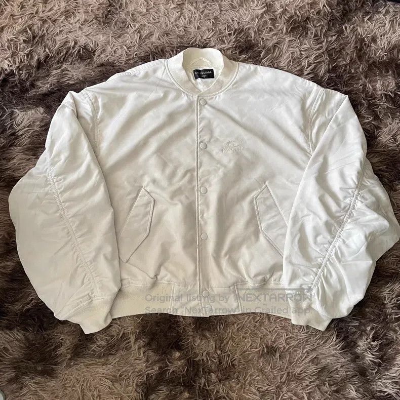 Balenciaga Balenciaga Mud-Dyed Distressed Bomber Jacket Size US S / EU 44-46 / 1 - 1 Thumbnail