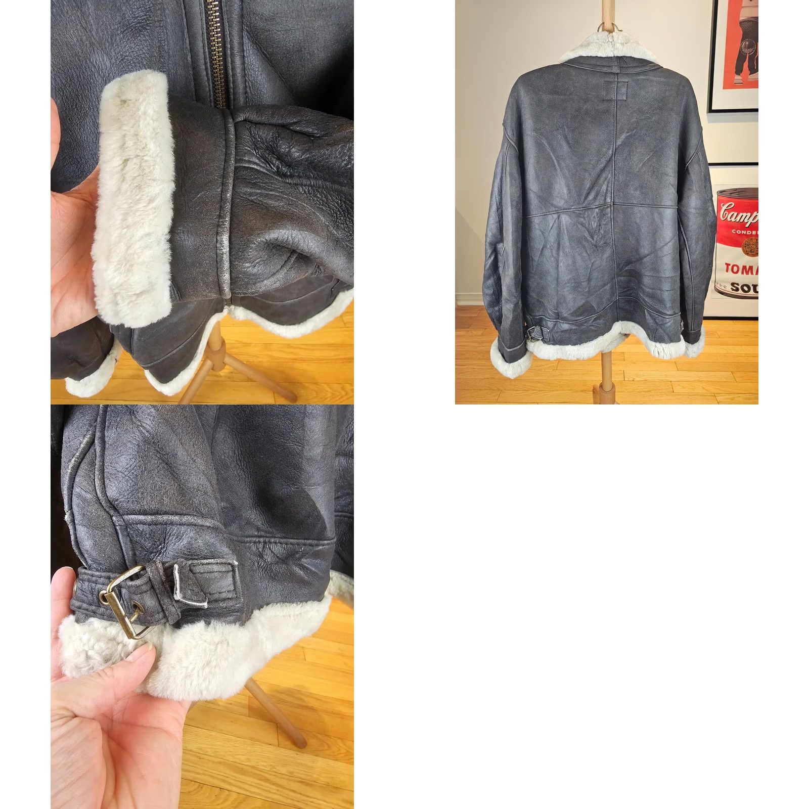 Vintage VINTAGE USAF US AIR FORCE B-3 SHEEPSKIN SHEARLING BOMBER JACKET SZ XLARGE Size US XL / EU 56 / 4 - 8 Thumbnail